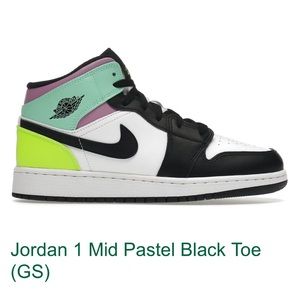 Nike Air Jordan 1 Mid Pastel Black